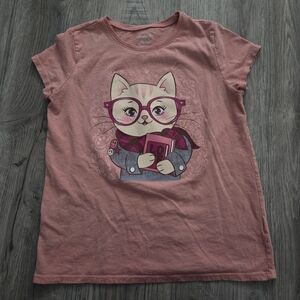 The Children's Place Pink Kitty Glasses Tee